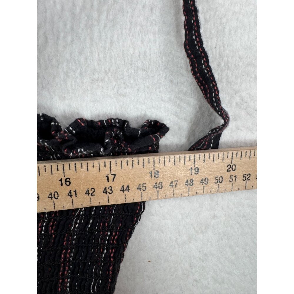 Hatch Jojo Smocked‎ Jumpsuit striped bow tie 90s beach boho sz 2 - Picture 5 of 9